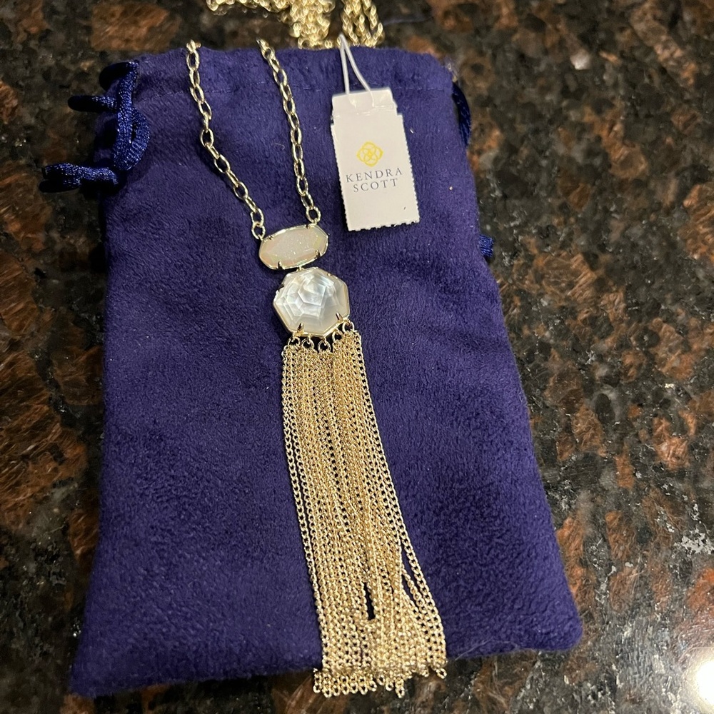 Kendra Scott gold tassel necklace - long